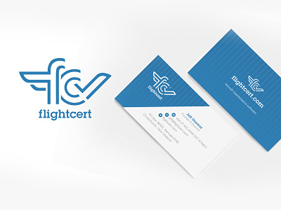 Flightcert Branding aircraft blue branding fc flight line logo logo