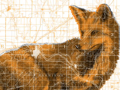 Lawrence show poster WIP fox kansas lawrence map