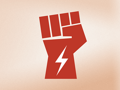 Union fist icon lightning union vector workinprogress