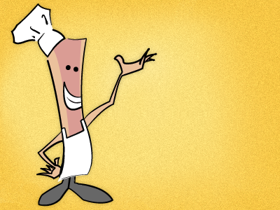 Mr Bacon bacon character illustration