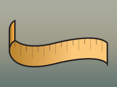 Measurement curves graphic icon measuringtape ui
