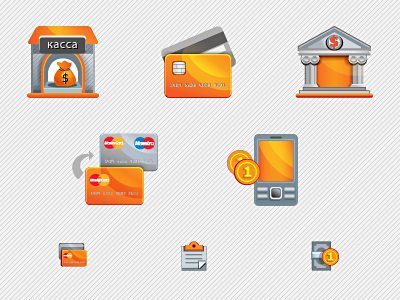 Orange Icons icons money vector