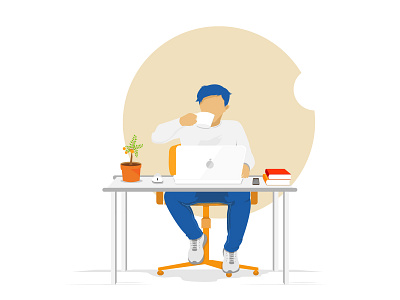 Don't be lazy and be productive! animation art branding design flat illustration illustrator logo simple design vector
