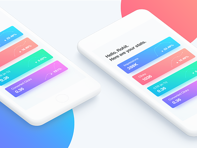 Minimal Analytics Report analytics android clean dashboard gradients ios iphone iphone x mobile report ui ux