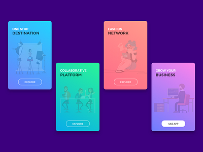 User Onboarding Screens - Fashion Agency App