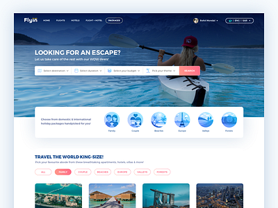 💎 Travel Packages Booking Page UI booking clean colors flight flying gradients neat tour package travel trip