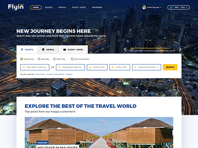 💎 Travel Booking - Landing Page Concept clean flight hotel itinerary landing page modern neat travel trip ui web website