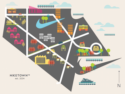 'NIKETOWN' Map infographic map