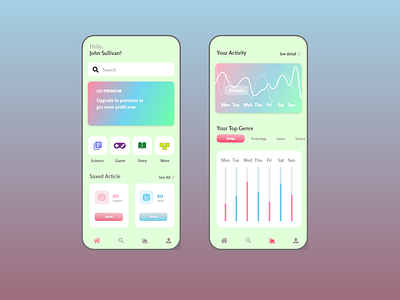 Mobile UI design app design design