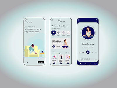 Meditation App app design uidesign uiux