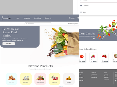 Season's Fresh Market grocery market uidesign uiux webdesign website