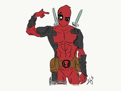 Deadpool adobe illustrator animation design illustration