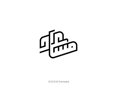 Logo Arabic مساعد arabic letter branding design graphic design logo vector تصميم شعارات
