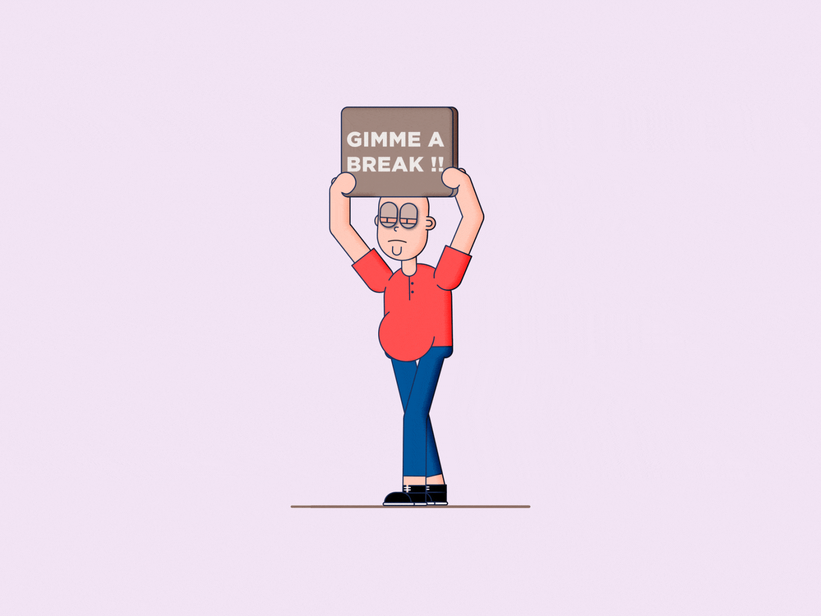 Gimme A Break - Character Animation aftereffects animation character animation design gif gif animation illustration motion motion graphic motiongraphic