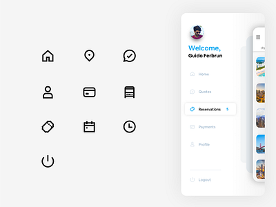 Icons Mobile App app icon iconography iconset menu minimal mobile nav