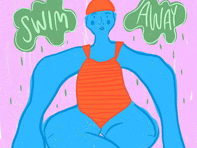 Swim Away art color creative creativity illustraion illustration art procreate
