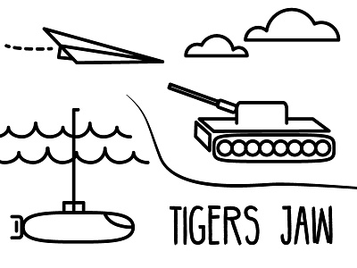 A little fun with Planes, Tanks, and Submarines illustration tigers jaw