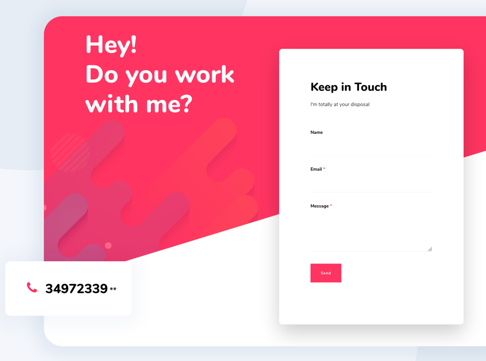 Contact Form Website Design By Davide Galbiati On Dribbble