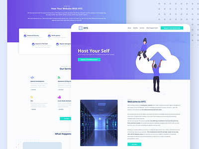 Web Hosting - Website Landing Page Design clean clean design creative gradient graphic design host hosting hosting company hosting design hosting service hosting website hostingdesign hostingdesign ui design web design