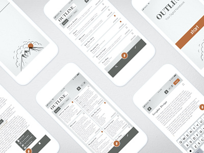 Outline - Note-taking app app ios ios app ios app design ios design mobile mobile app mobile app design mobile design mobile ui note taking notes notes app ui ui design ux