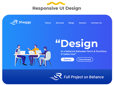 Responsive UI Design app design flat illustrator minimal typography ui uidesign ux web