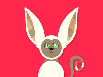 Momo 😍 adobe animal art avatar cute face graphic design illustration momo the last airbender vector vector art