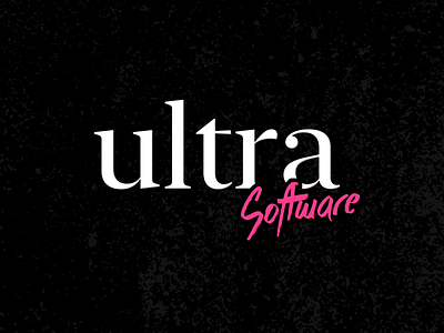 Ultra Software 💾 90s branding design icon logo oldschool retro retrowave typography vaporware vaporwave vector