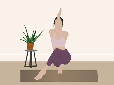 Yoga Time illustraion meditation woman yoga app yoga illustration