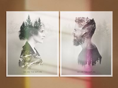 We Are the Nature - set of posters design doubleexposure poster poster design
