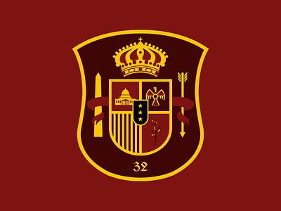 Football As Football - Washington (Spanish) badge crest football soccer spanish style