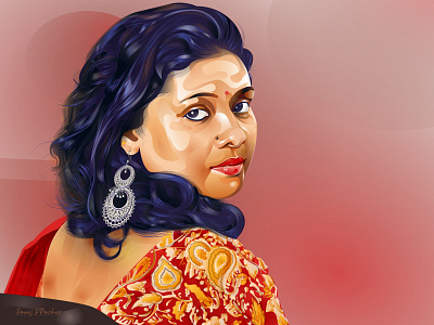 H E R E E N A A L I C E F E R N A N T E Z adobe illustrator design digital art digital illustration digitalart illustration indian portrait style vector