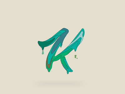 K art green letter lettering letters logo logo design logodesign logos logotype paint typo typogaphy typographic typography typography art