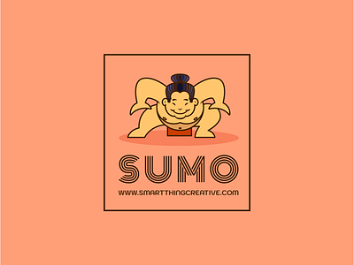 Sumo logo concept business mascot illustration japan logo mascot