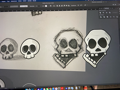 Sketches and the vectors illustration sketch skull vector