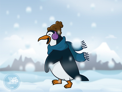 Penguin illustration adobe artwork drawing dribbblers freezing illustration illustrator illustrators penguin illustration snow vector winter
