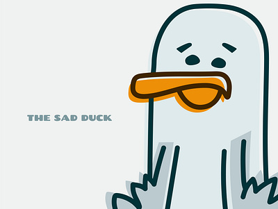 The sad duck #2 artwork brand identity branding character design drawing icon illustration logo logo design logotype vector