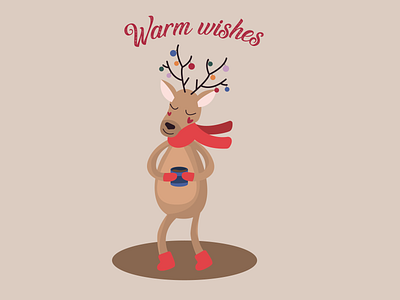 Warm wishes adobe illustrator character characterdesign greetingcard holiday card holidays illustration minimal postcard vector