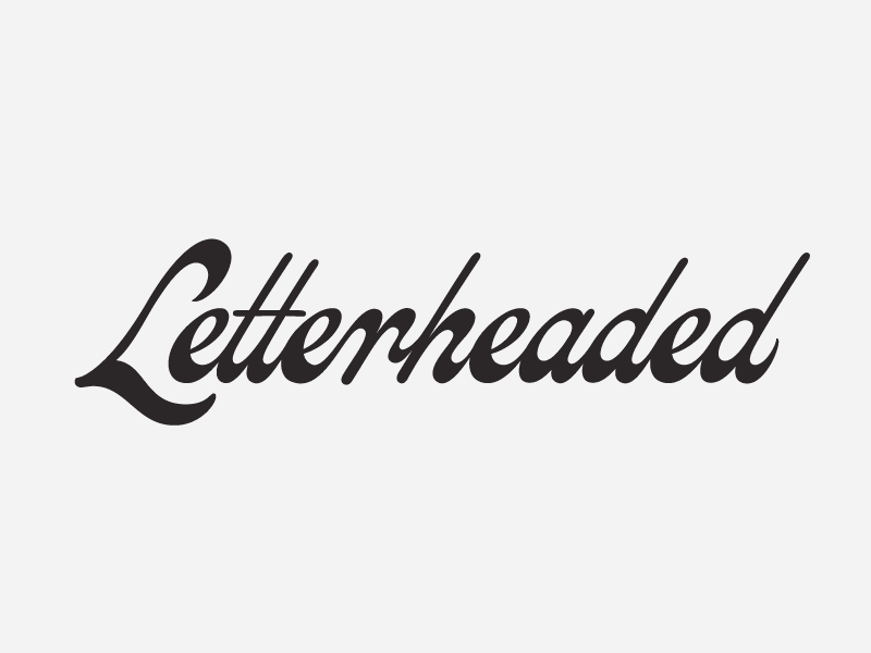 Letterheaded Logo design lettering letters type typography vector