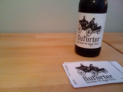 Ruporter Bottled beer label monochrome phaeton