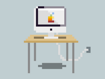 Pixel iMac desktop illustration imac mac pixel