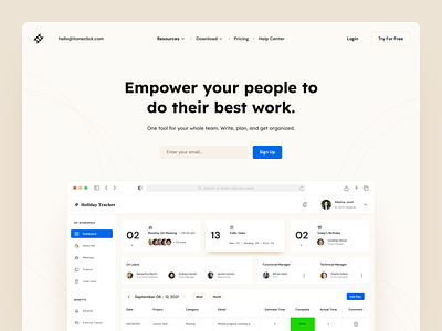Employee Management System Landing Page