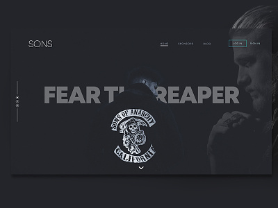 Sons of Anarchy Landing Page design fan page graphic design illustration illustrator landing design landing page ui landing pages landingpage minimal minimalist sons of anarchy ui ui ux uidesign ux web site webdesign website website design