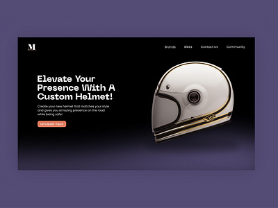 Custom Helmet Manufacturer Homepage Concept