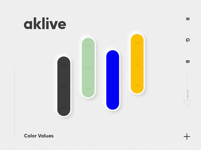 Color Values animation branding color color theory design gif icon illustrator minimal motiongraphics neomorphism ux