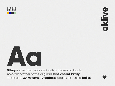 Typeface brand identity branding design font gilroy lettering logo minimal type typeface typography ui