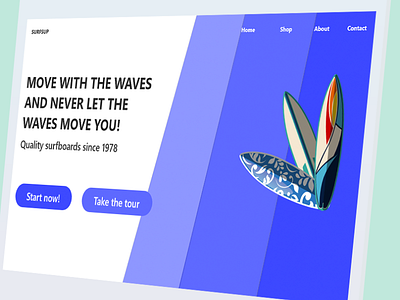 Surfsup branding design ui web website