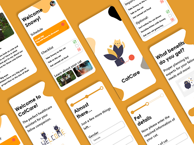 Catcare app design ui ux