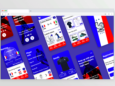 France football app app design ui web website