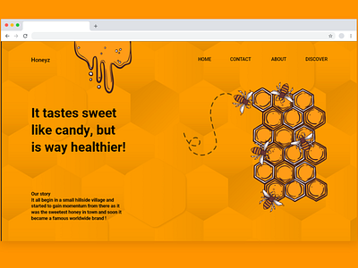 Honeyz bee branding design honey honeybee honeycomb ui ux web website