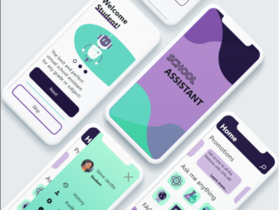 School Assistant app design ui ux